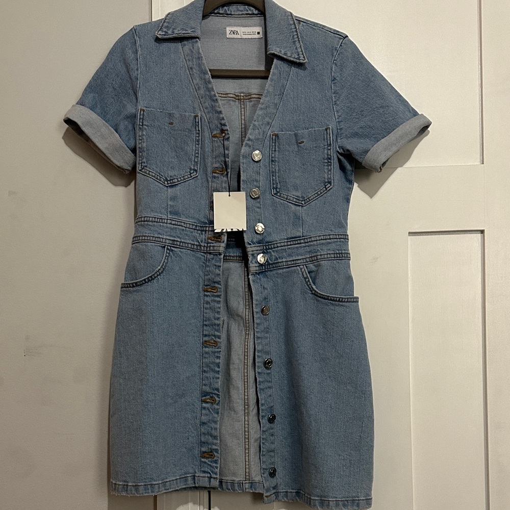 Zara Blue Denim Women’s Dress